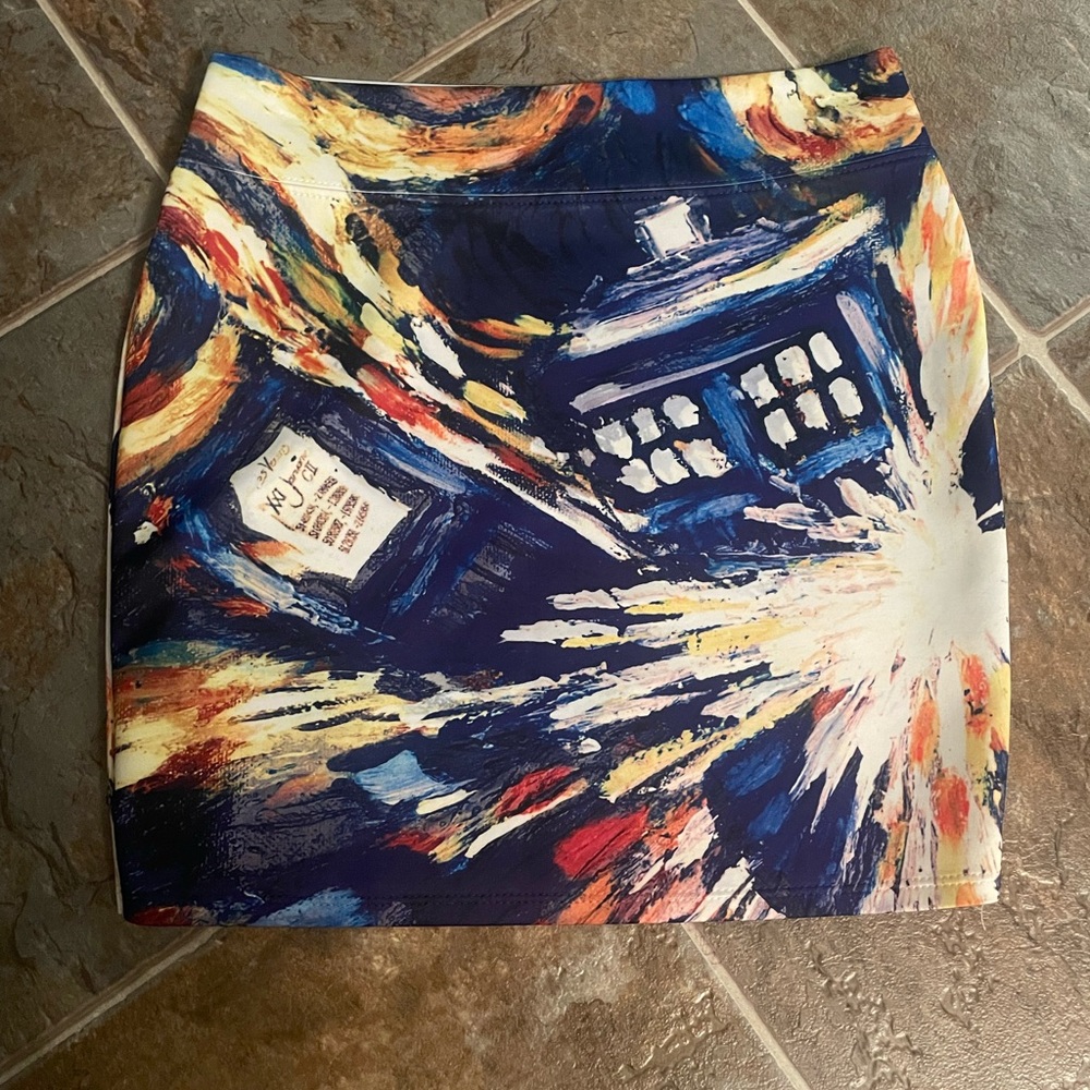 Doctor Who Van Gogh mini pencil skirt